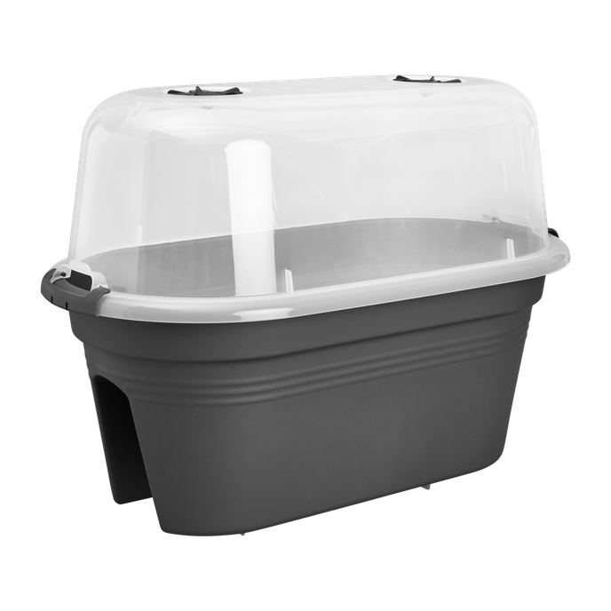 green basics balkon anzuchtset 55cm living schwarz